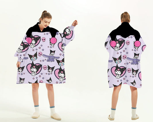 Kuromi Oversized Blanket Hoodie - OLMCOL