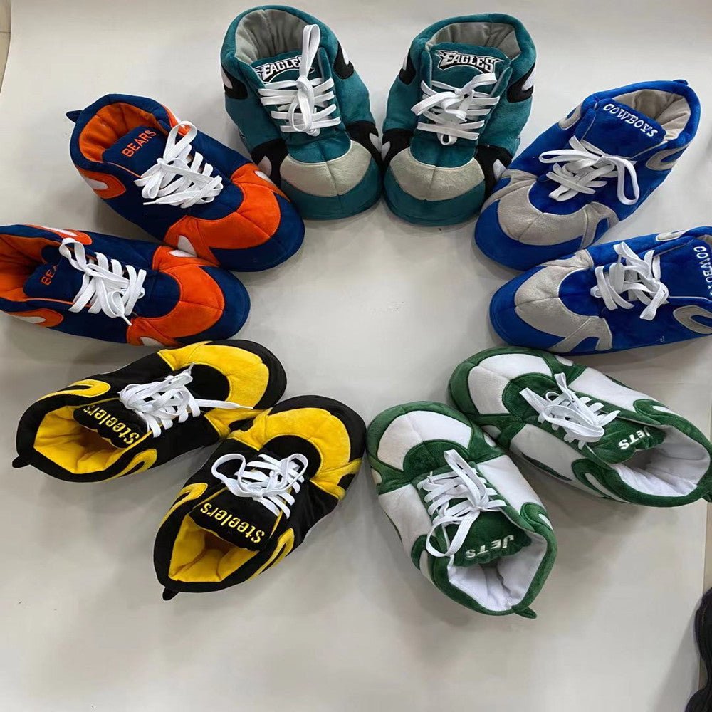 "NFL Team-Inspired Sneaker Slippers: Choose Your Game Day Comfort!" - The Truth Graphics