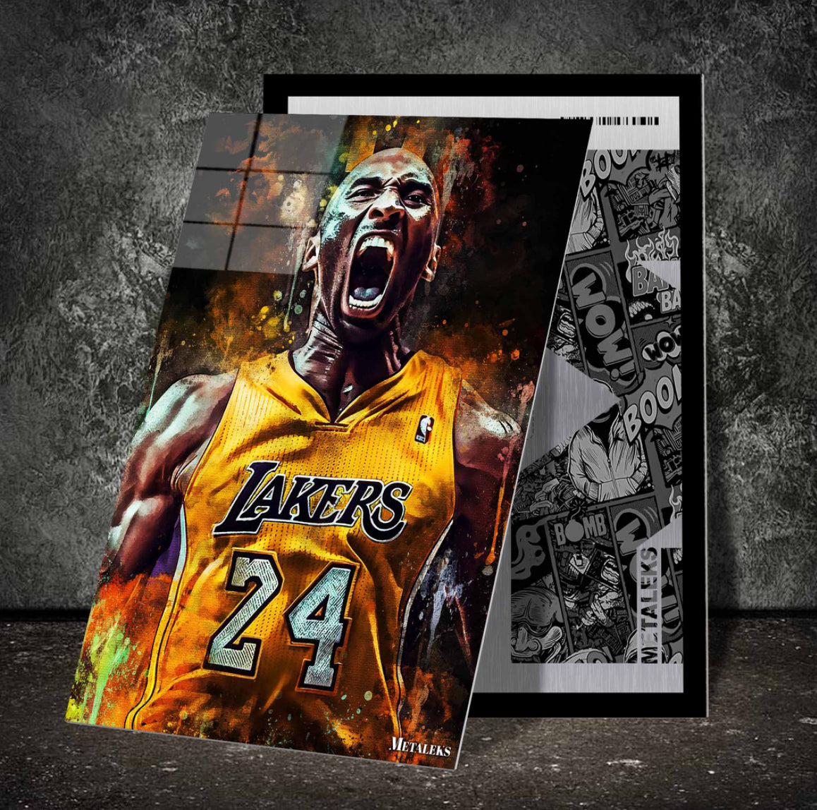 Kobe Bryan, basketball,Metal Poster - 1mm Thick, 12x16 Inch, Glossy Shine