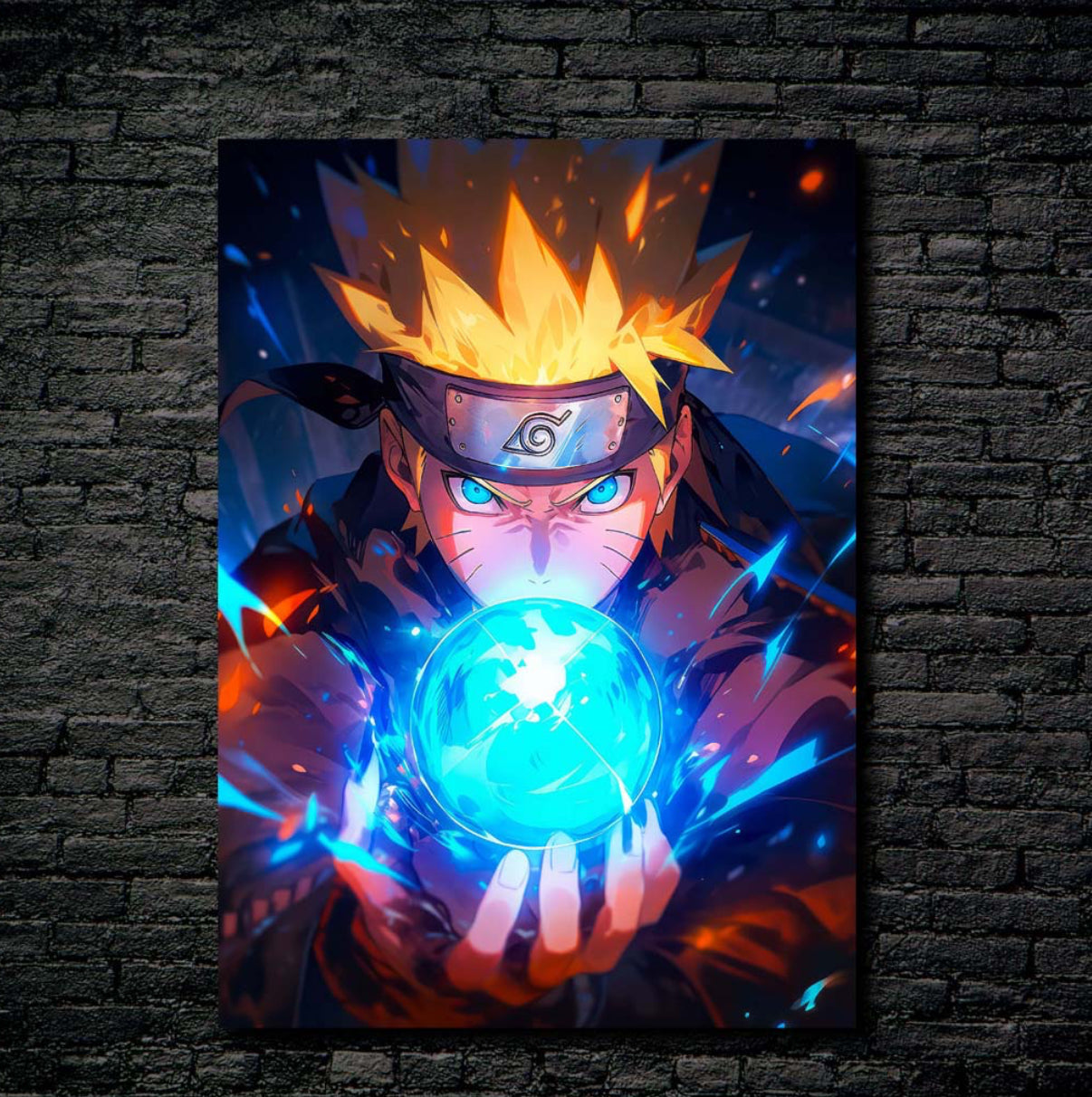 Anime metal poster Naurto,Metal Poster - 1mm Thick, 12x16 Inch, Glossy Shine