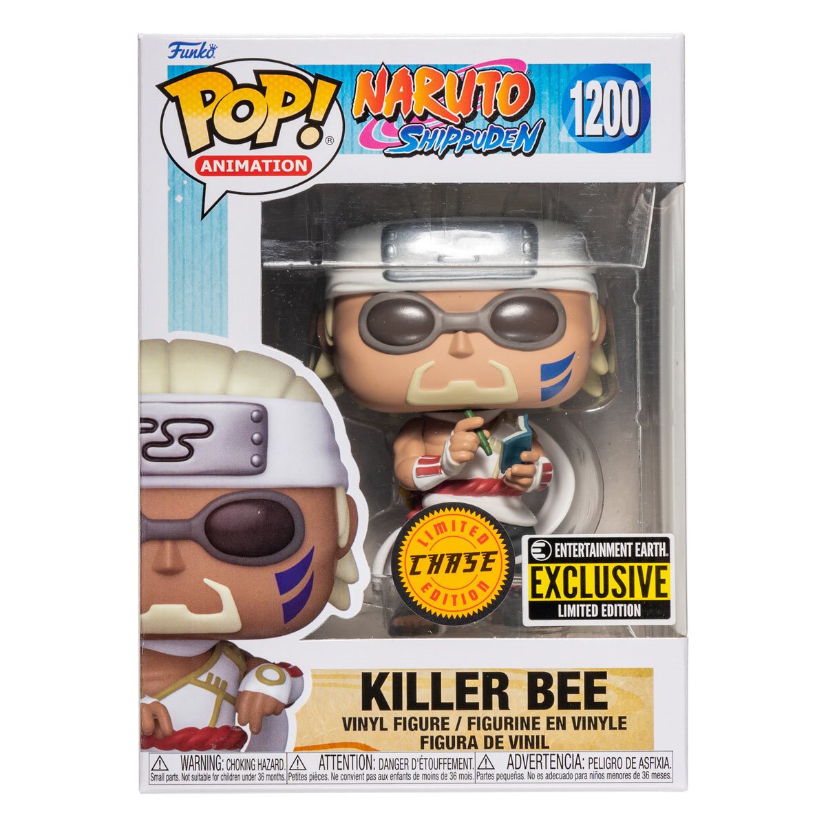 Funko Pop! Naruto Shippuden - Killer Bee CHASE (Entertainment Earth) 1200