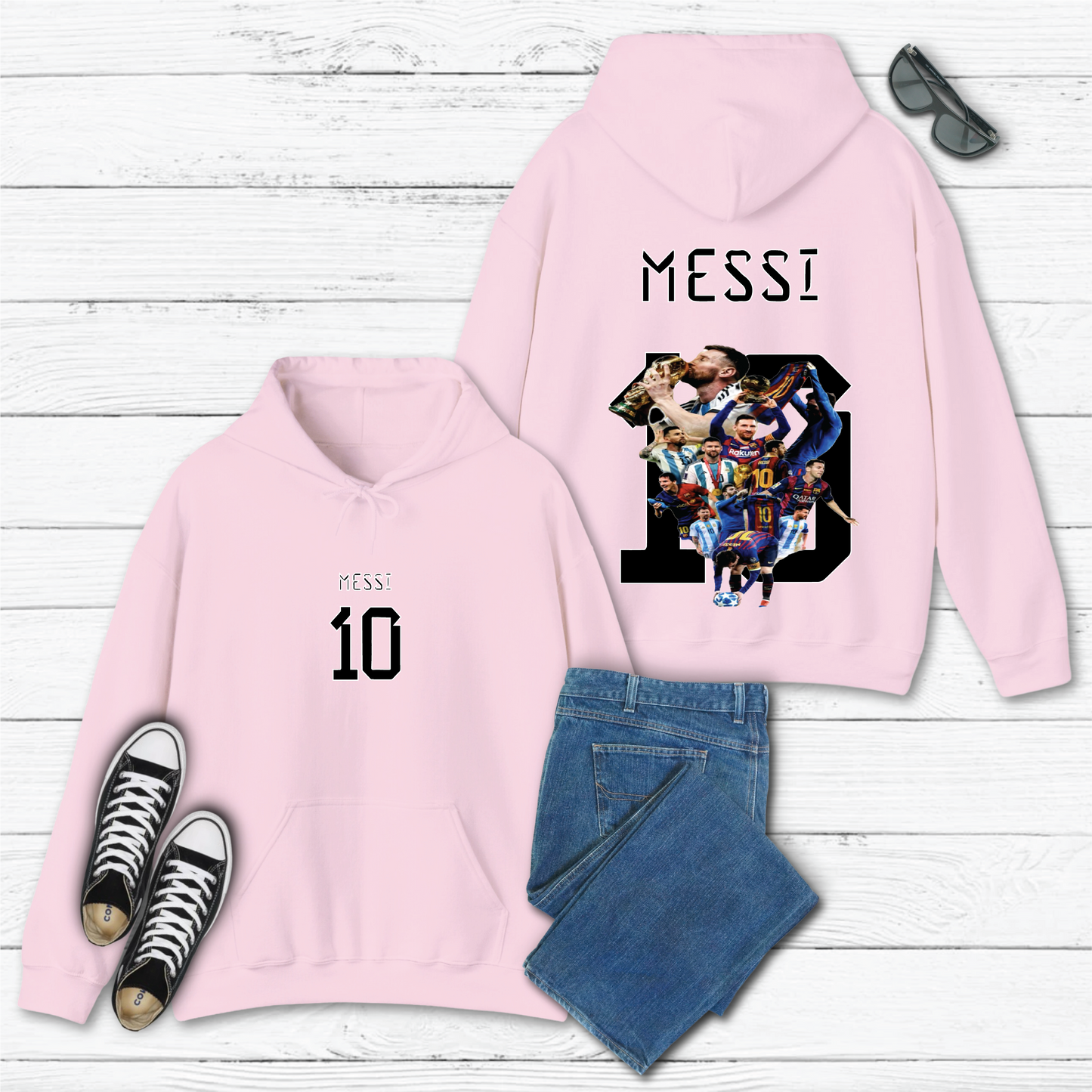 Messi Jersey-Style Graphic Hoodie