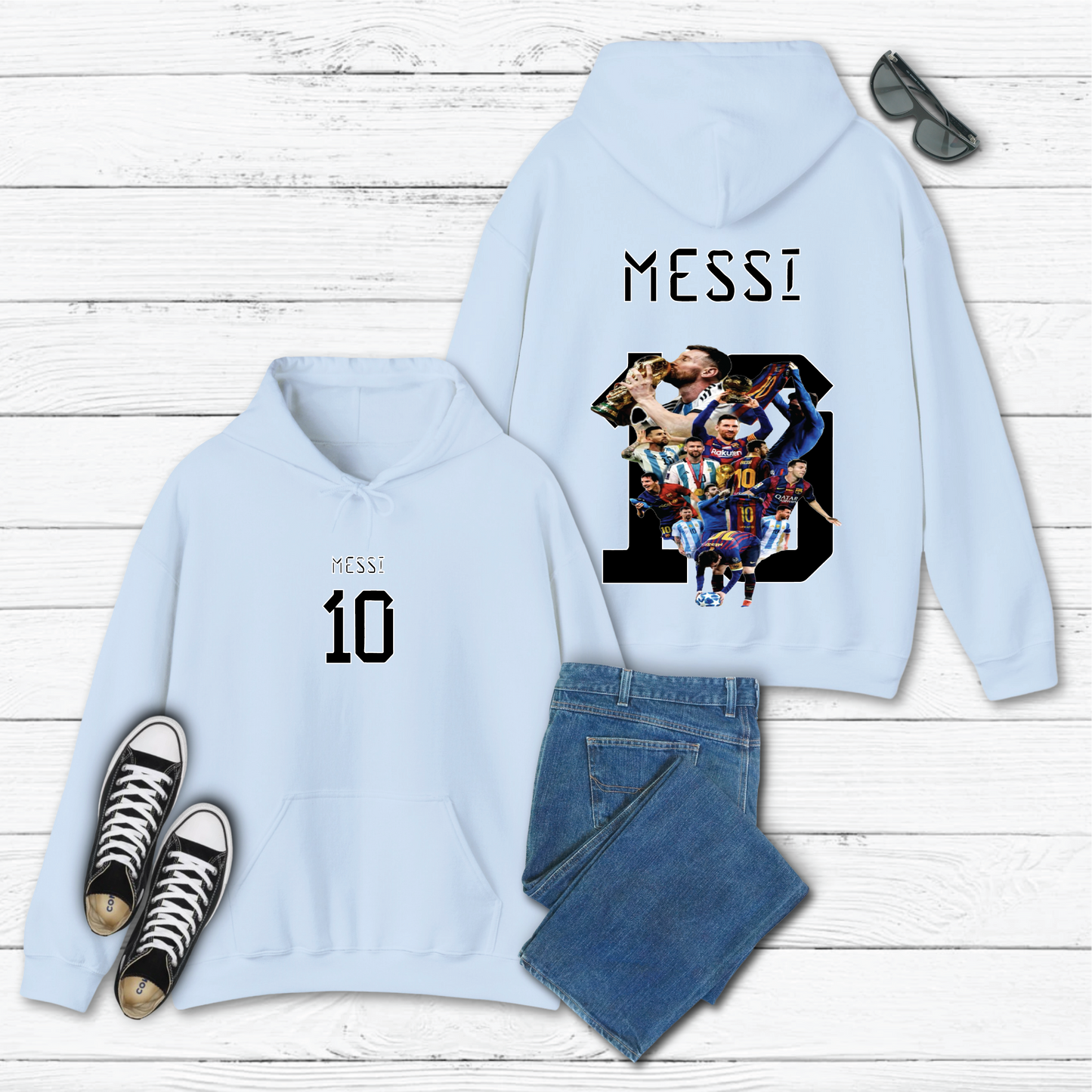 Messi Jersey-Style Graphic Hoodie