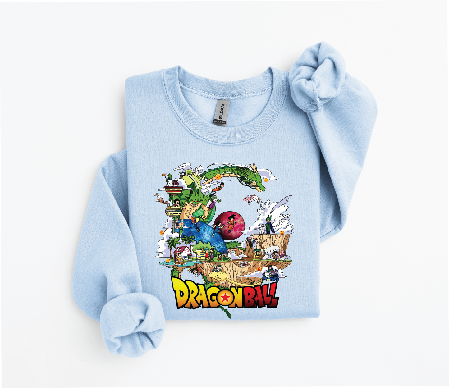 Dragon Ball Storytelling Sweater | Iconic Scenes Design | Gildan 18500 | Kids & Adult Sizes | DTF Print