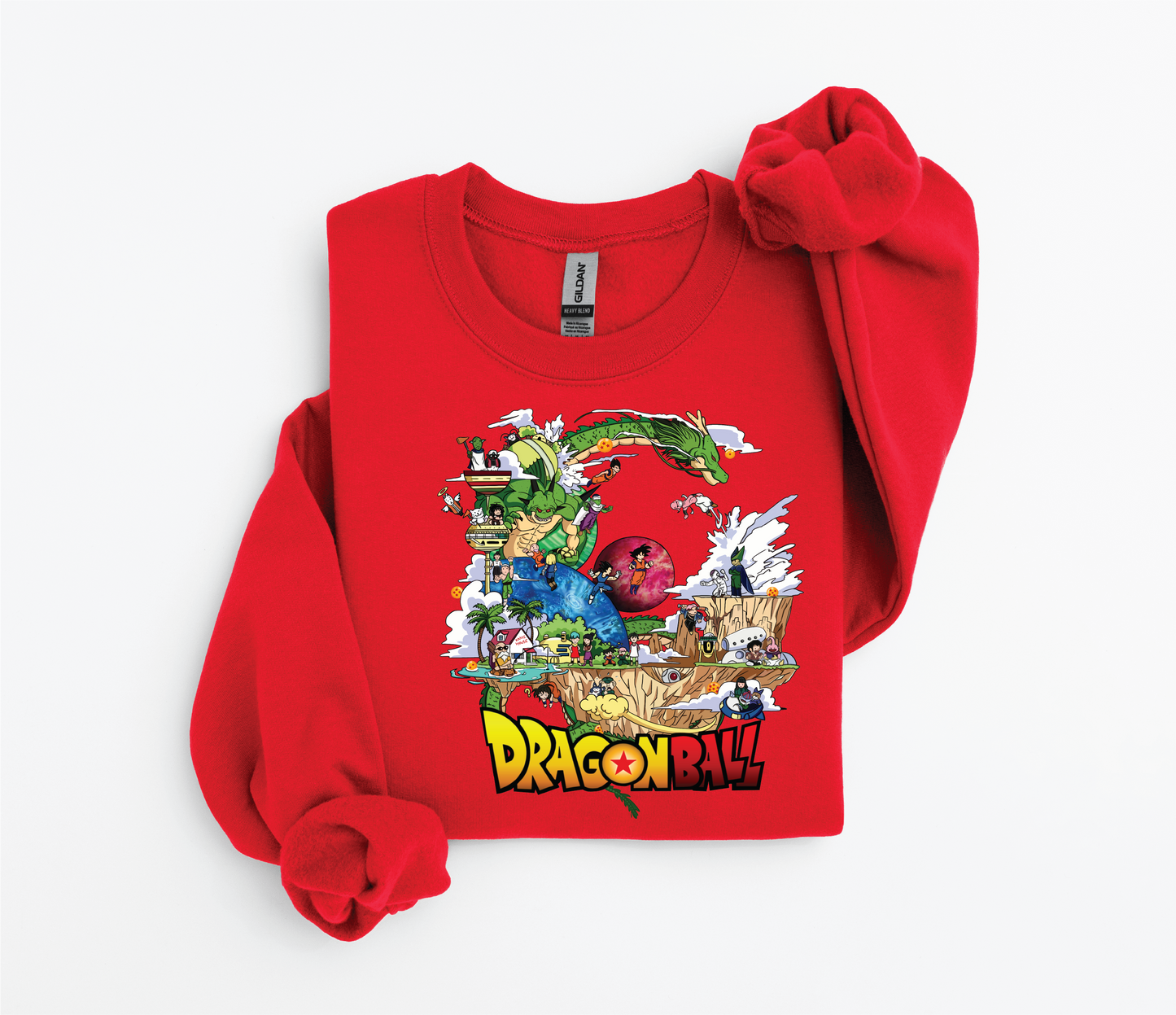 Dragon Ball Storytelling Sweater | Iconic Scenes Design | Gildan 18500 | Kids & Adult Sizes | DTF Print