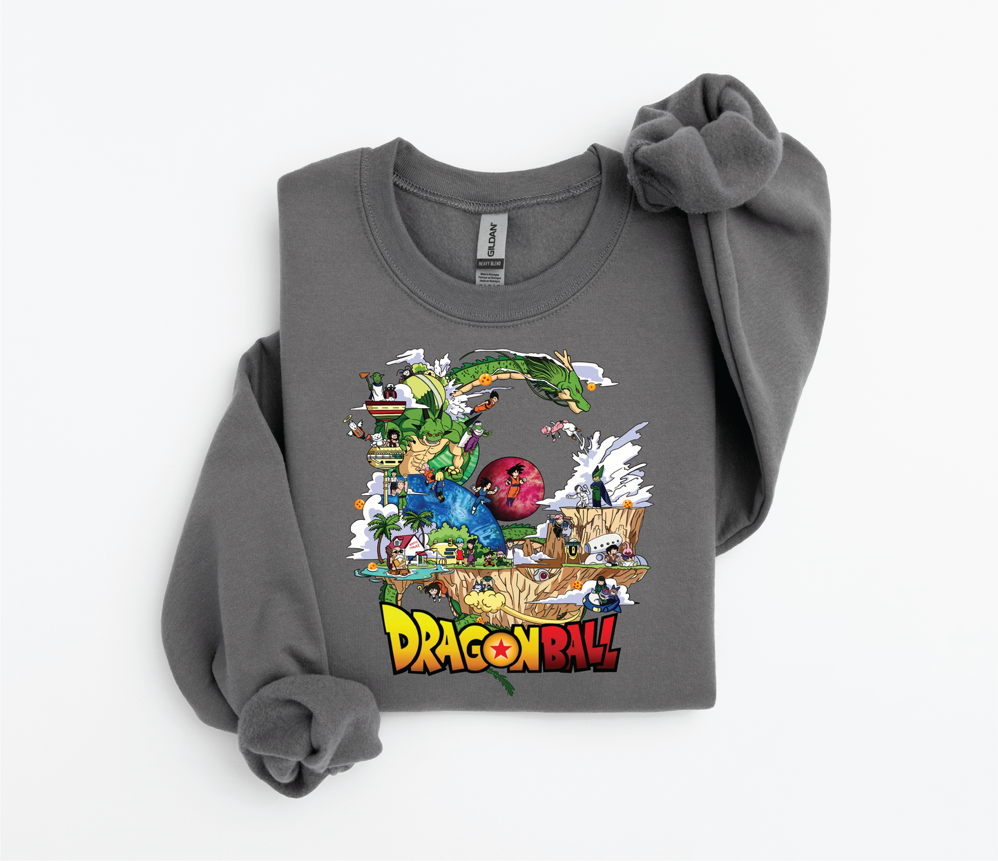 Dragon Ball Storytelling Sweater | Iconic Scenes Design | Gildan 18500 | Kids & Adult Sizes | DTF Print