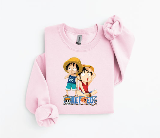 Child Monkey D. Luffy Playful Graphic Sweater – One Piece (Youth &Adult Sizes, DTF Print)