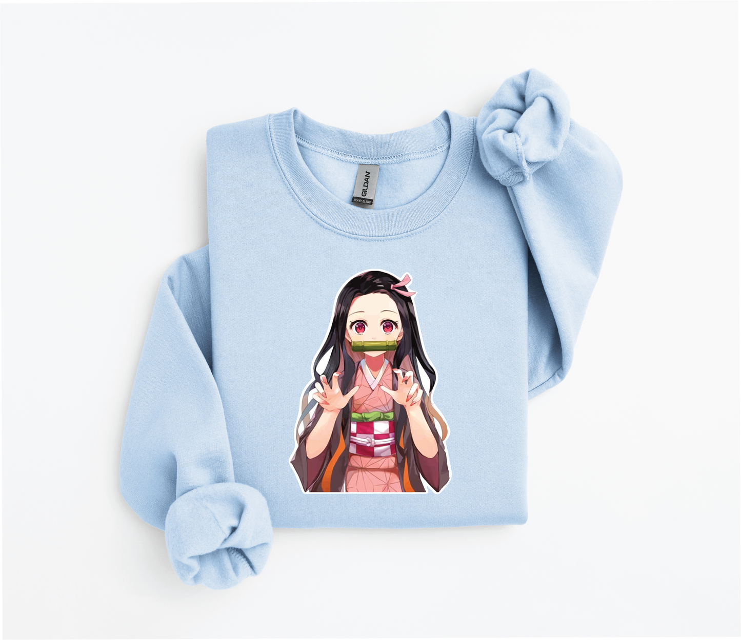 Nezuko Kamado Cute Graphic Sweater – Demon Slayer (Adult &Youth Sizes, DTF Print)