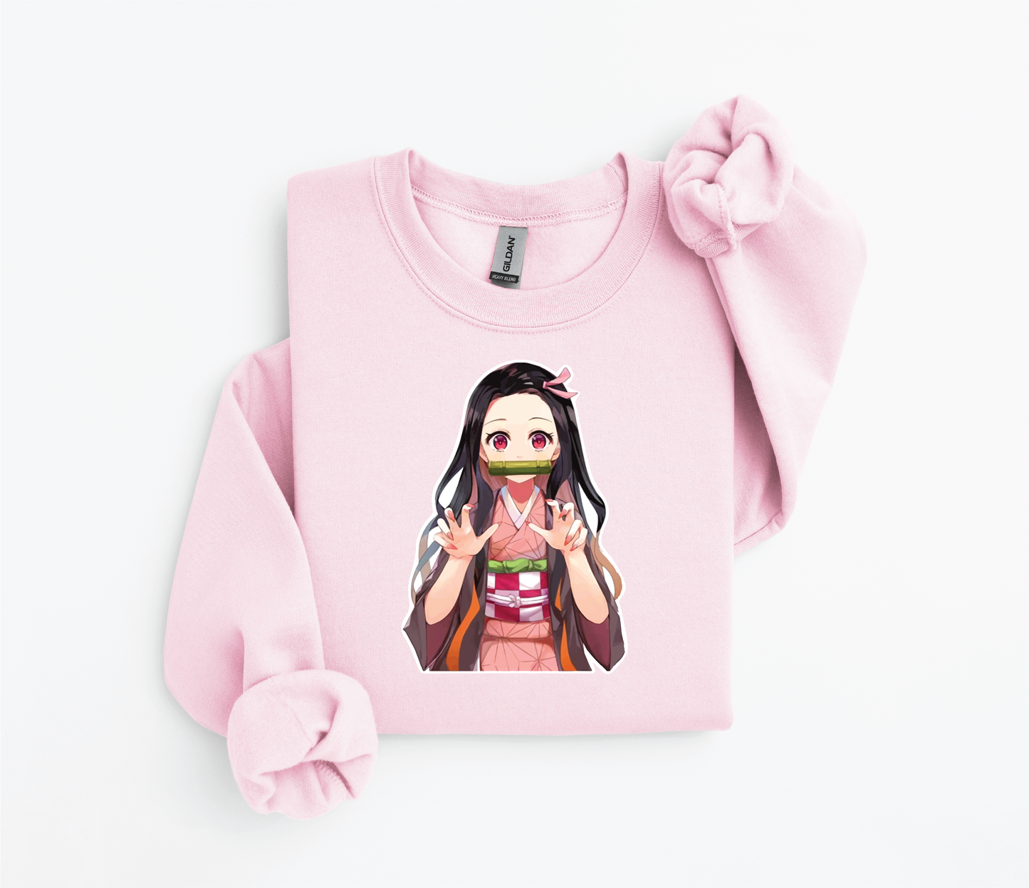 Nezuko Kamado Cute Graphic Sweater – Demon Slayer (Adult &Youth Sizes, DTF Print)