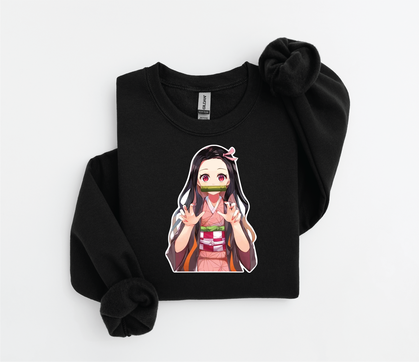 Nezuko Kamado Cute Graphic Sweater – Demon Slayer (Adult &Youth Sizes, DTF Print)