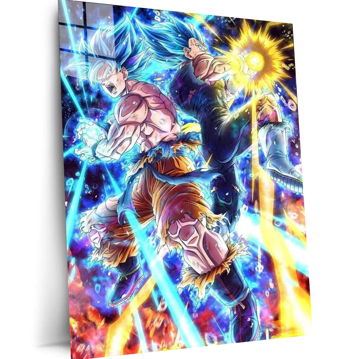 vegtta,dragon ball , Anime Metal Poster - 1mm Thick, 12x16 Inch, Glossy Shine