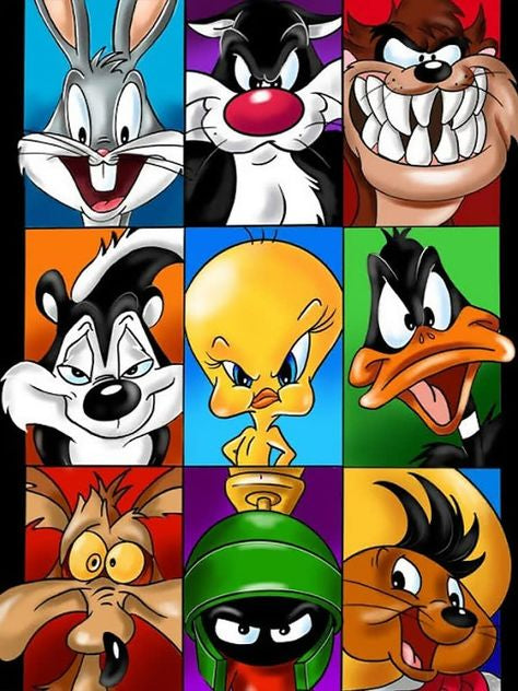 Looneytunes , Metal Poster - 1mm Thick, 12x16 Inch, Glossy Shine