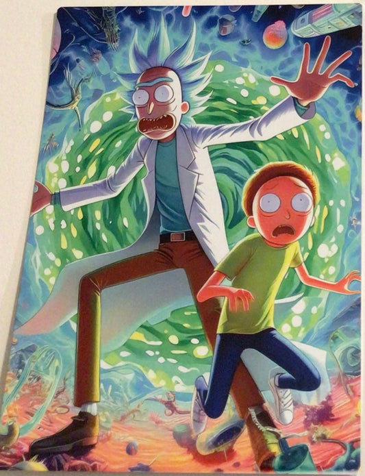 Ricky and Morty 1 metal poster