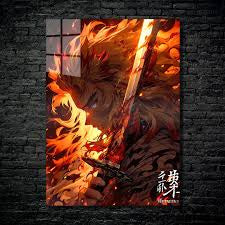 Demon slayer Kyojuro rengoku 1 metal poster