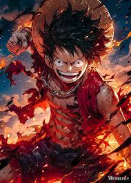 One piece luffy metal poster