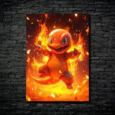 Charmander metal poster