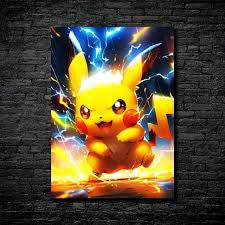 Pikachu metal poster