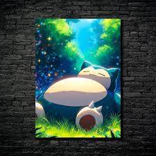 Snorlax metal poster