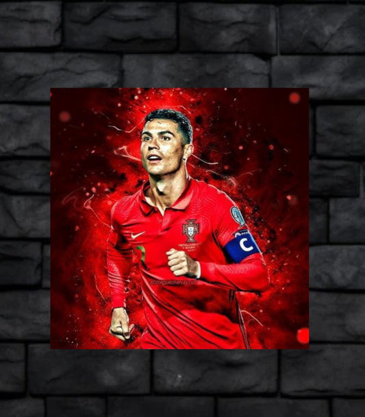 Christiano Ronaldo,soccer, Metal Poster - 1mm Thick, 12x16 Inch, Glossy Shine