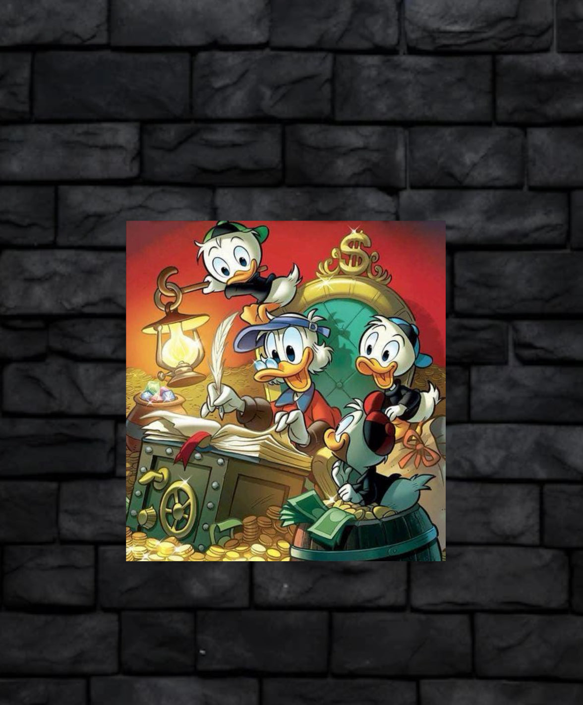 Donald Duck,Scrooge’s mc Duck, Metal Poster - 1mm Thick, 12x16 Inch, Glossy Shine