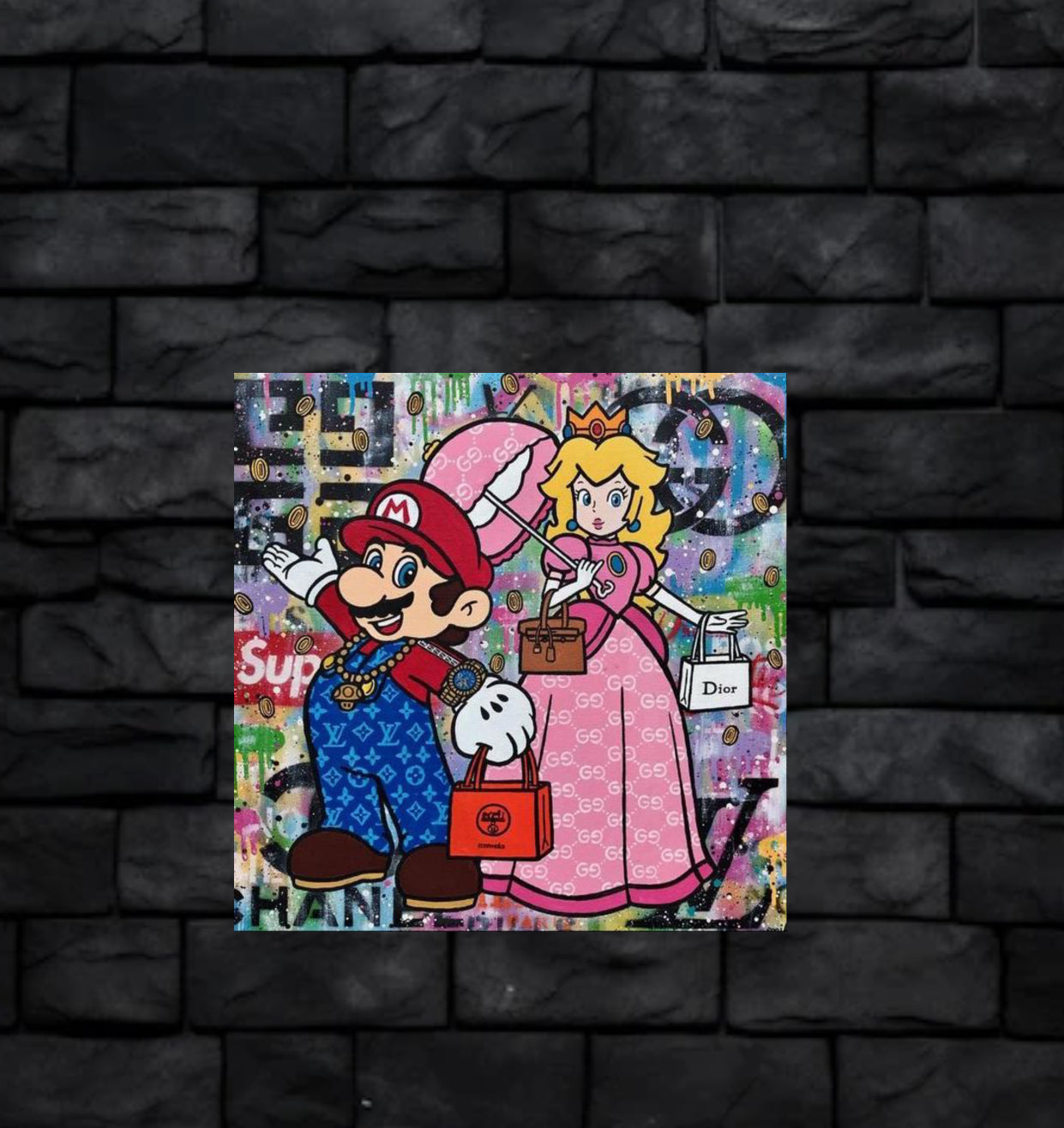 Mario,games, 1mm Thick, 12x16 Inch, Glossy Shine