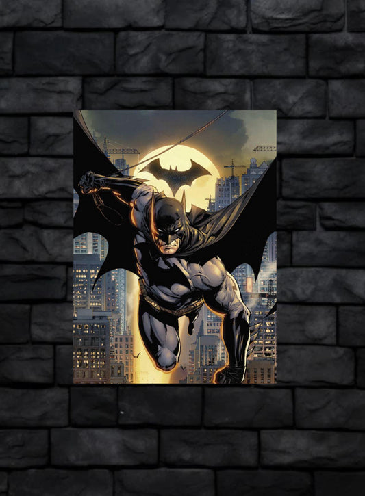 Batman , Metal Poster - 1mm Thick, 12x16 Inch, Glossy Shine