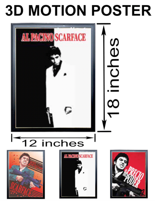 3D Holographic AL PacIno ScarFace Poster