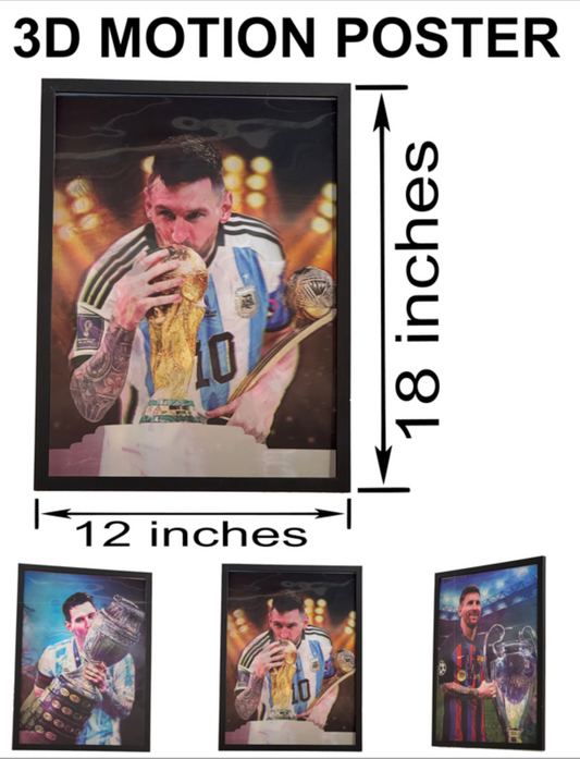 3D Holographic MESSI POSTER