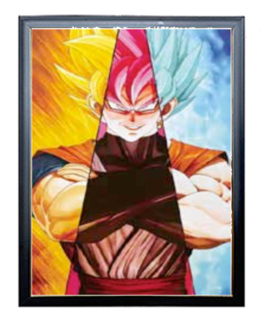 3D Holographic POSTER DBZ GOKU VEGETA & BLACK GOKU