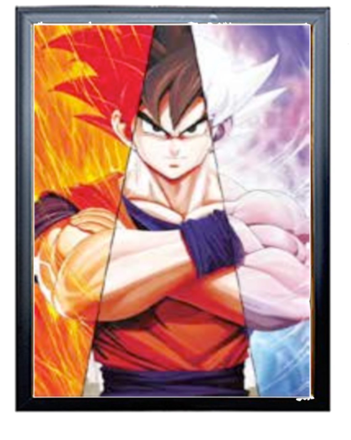 3D Holographic POSTER DBZ GOKU VEGETA & BLACK GOKU