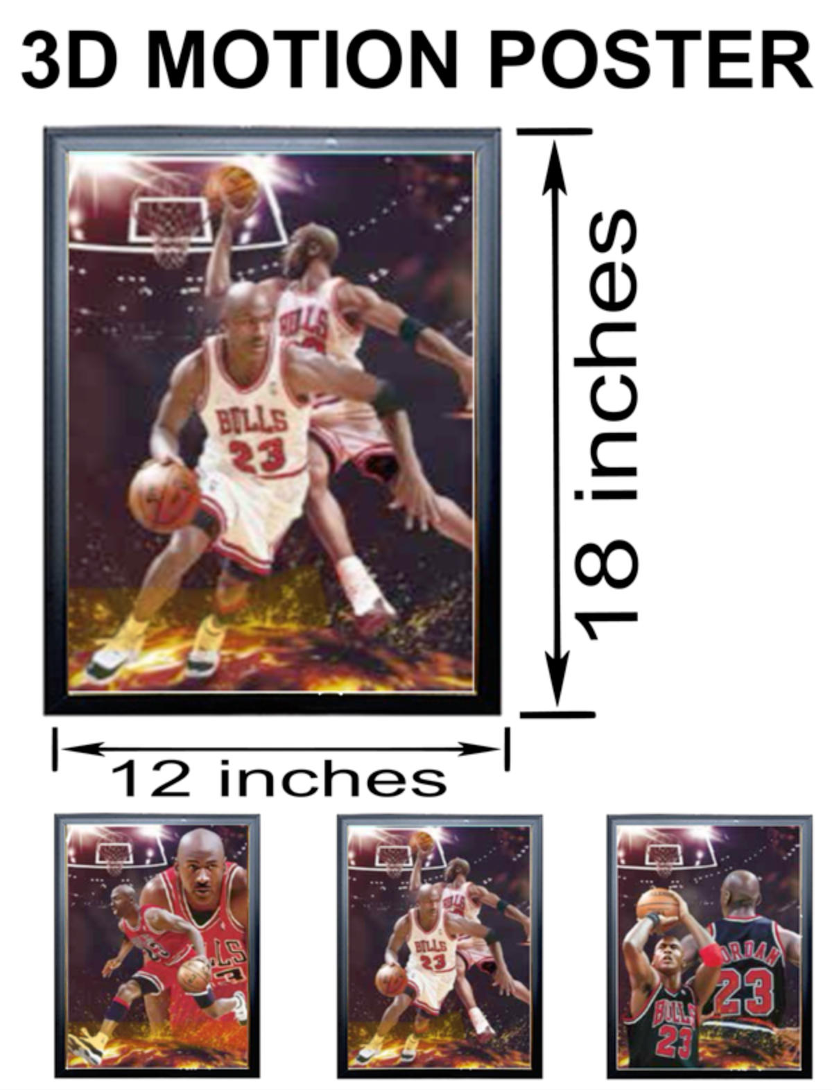 3D Holographic Poster Micheal Jordan