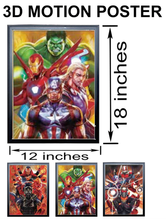 3D Holographic AVENGERS POSTER