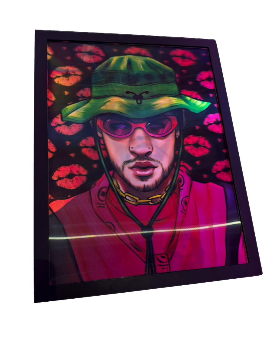 3D Holographic BAD BUNNY POSTER