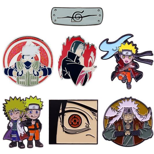 Anime Naruto Akatsuki Red Clouds Lapel Pins - The Truth Graphics