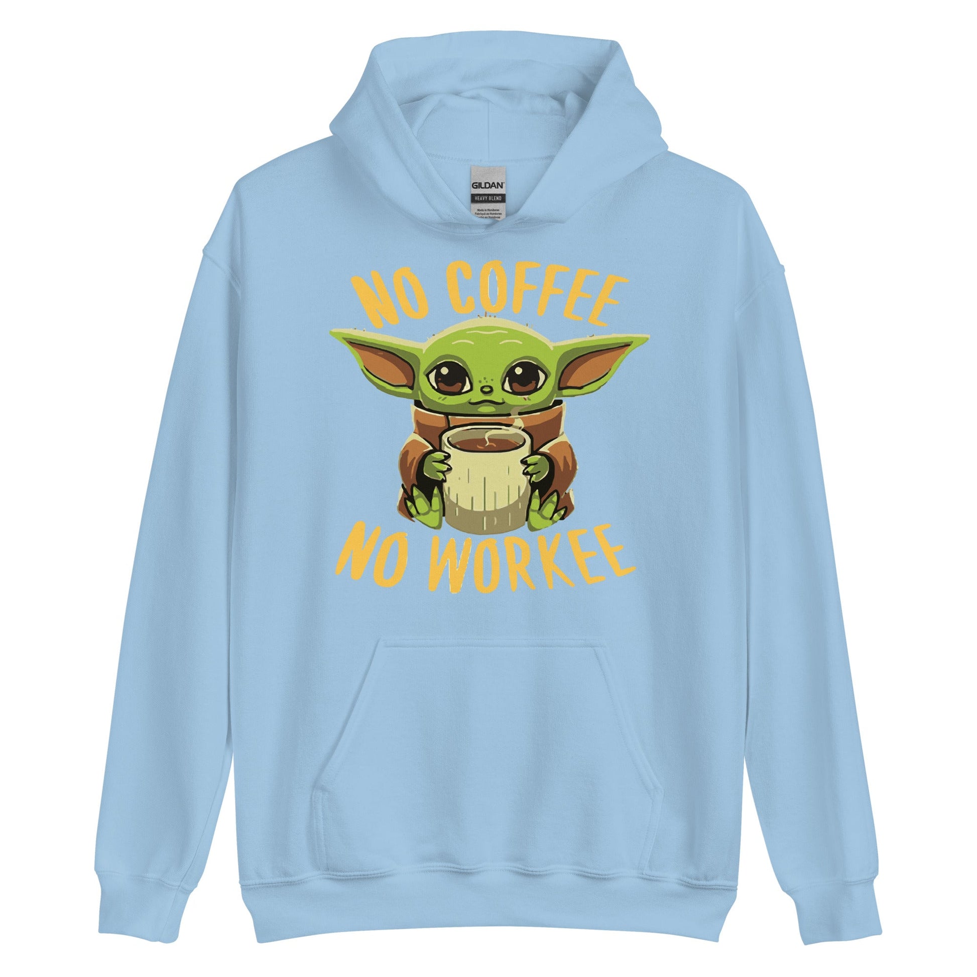 baby yoda hoodie - no coffe no workee - The Truth Graphics