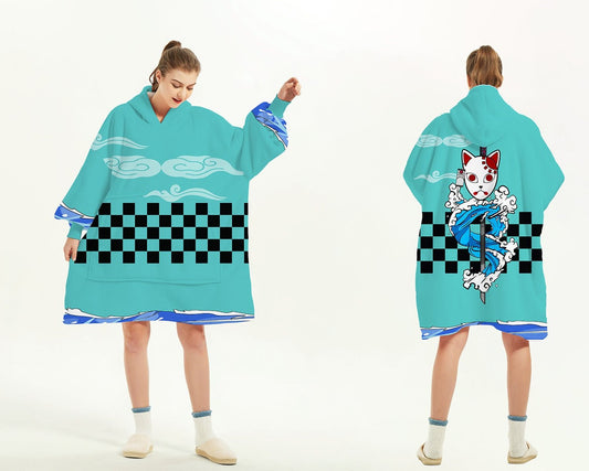 Checkered Blanket Hoodie - OLMCOL