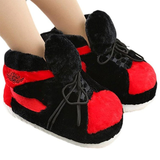 Classic Jordan 1 OG Black Red Sneaker Slippers - Unisex, One Size - The Truth Graphics