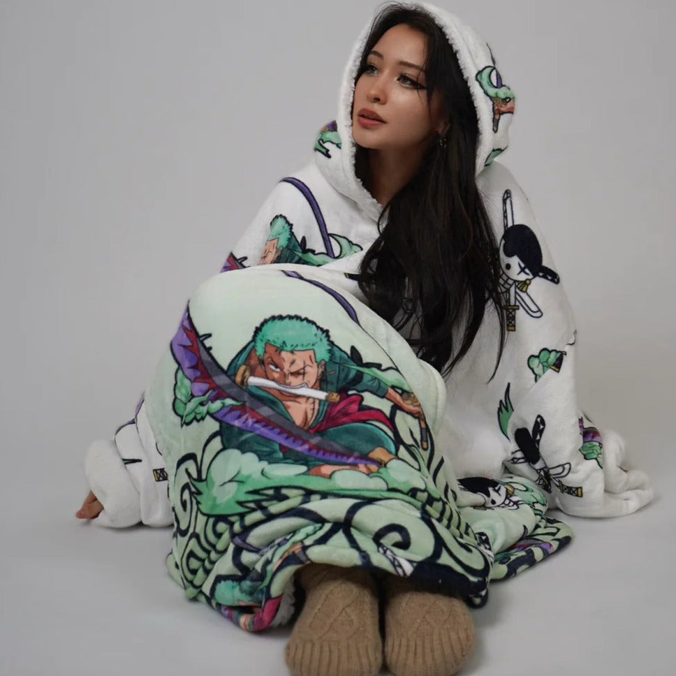 Comfimerch Zoro One Piece Oversized Blanket Hoodie - OLMCOL
