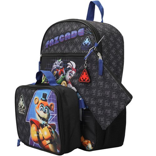 Five Nights At Freddy's Security Breach Fazcade Youth 5-Piece Backpack Set - The Truth Graphics