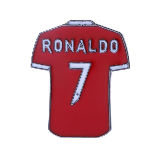 Football Star Messi And Ronaldo S Jersey Enamel Pins - The Truth Graphics