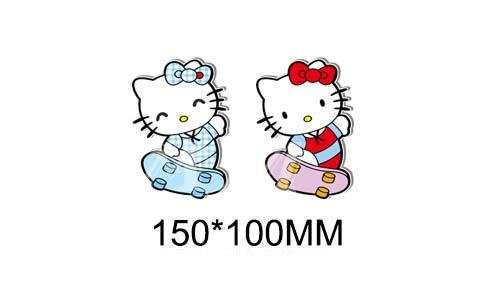 Kawaii Sanrio hello kitty 3D gradient stickers 150*100mm - The Truth Graphics