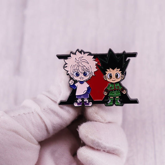 Killua Zoldyck and Gon Freecss Pins - The Truth Graphics