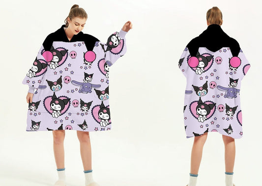 Kuromi Oversized Blanket Hoodie - OLMCOL