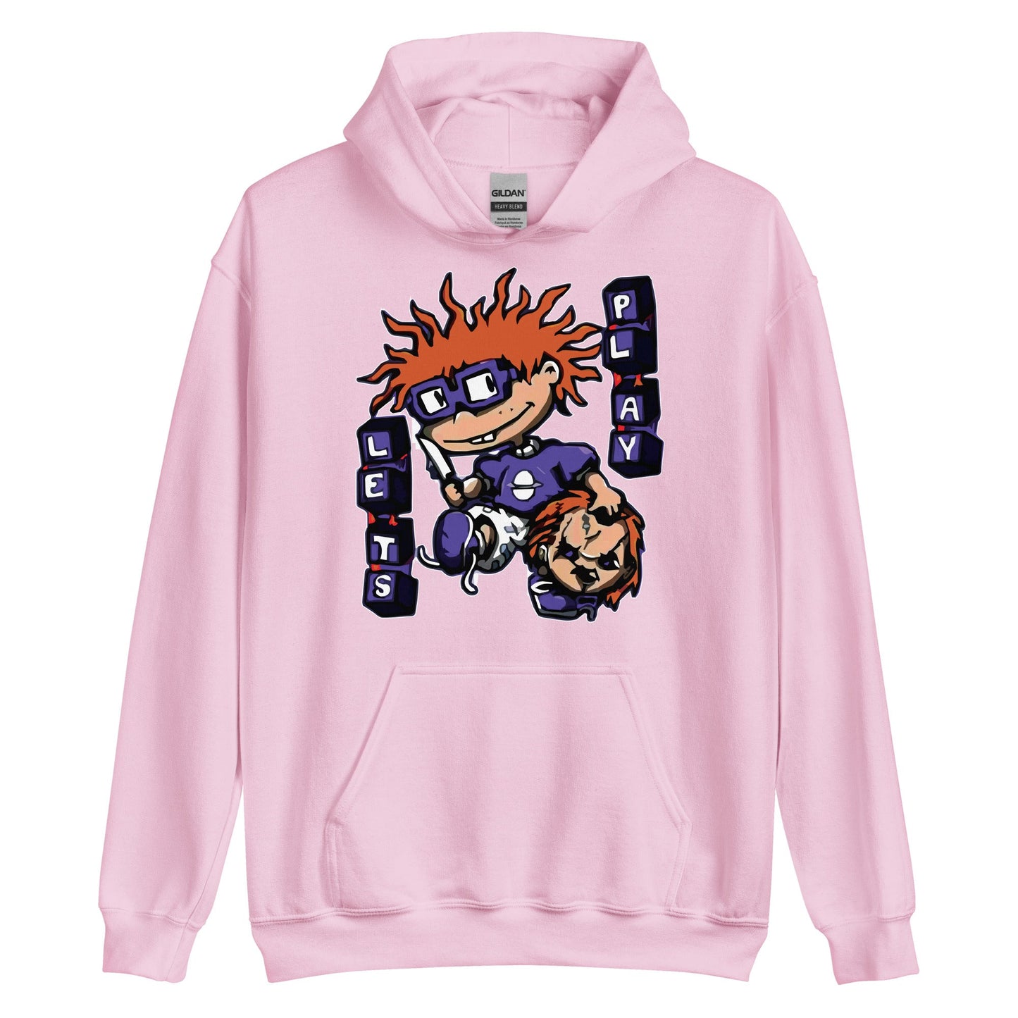 lets play Chuckie Finster holding chucky head hoodie - The Truth Graphics