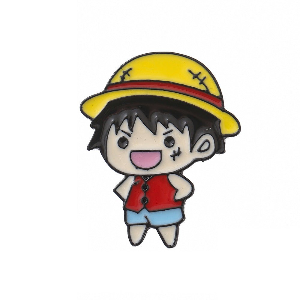 Luffy Lapel Pins Cartoon Character Zoro Nami Usopp Metal Brooch oil drip Anime Custom pin - The Truth Graphics