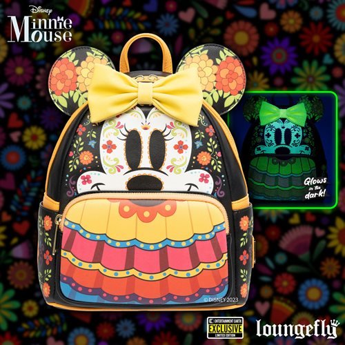 Minnie Mouse Dia de los Muertos Sugar Skull Mini Backpack - The Truth Graphics