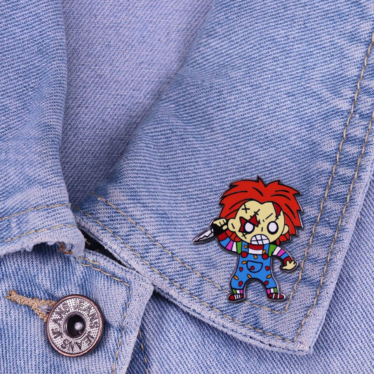 Stabby Chucky Enamel Pins - The Truth Graphics