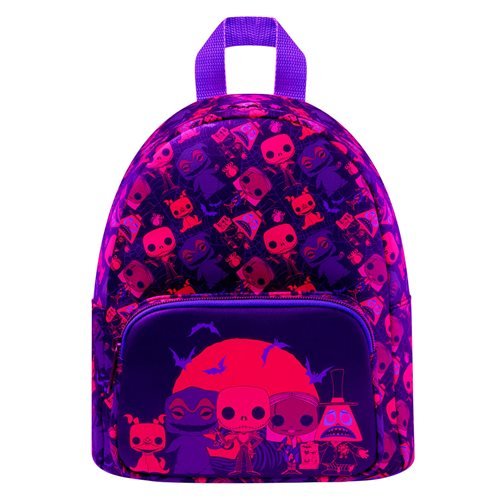 The Nightmare Before Christmas Black Light Print Mini Backpack - The Truth Graphics